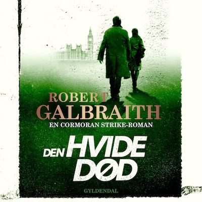 Den hvide død – omslag til lydbogen af Robert Galbraith