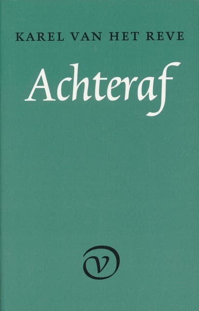 Achteraf – omslag van het luisterboek van Karel Van het Reve