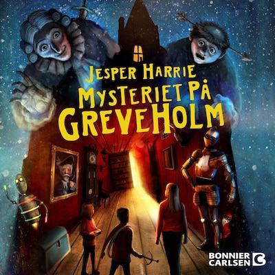 Mysteriet på Greveholm – omslag till ljudboken av Jesper Harrie