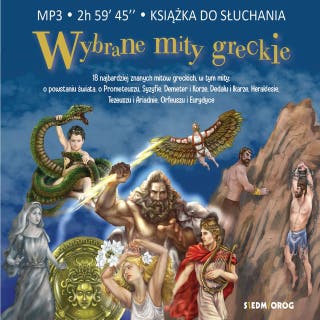 Wybrane mity greckie – okładka audiobooka, autor Tamara Michałowska