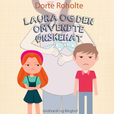 Laura og den omvendte ønskehat – omslag til lydbogen af Dorte Roholte