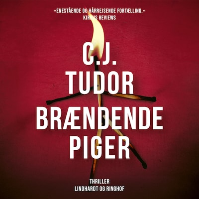 Brændende piger – omslag til lydbogen af C. J. Tudor