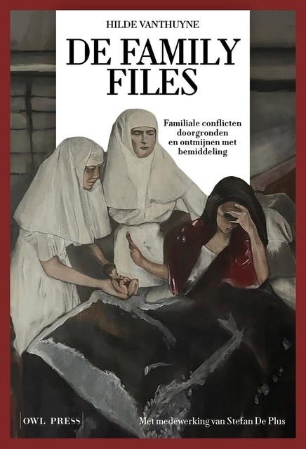 De family files: Familiale conflicten doorgronden en ontmijnen met bemiddeling – omslag van het luisterboek van Hilde Vanthuyne,Stefan De Plus