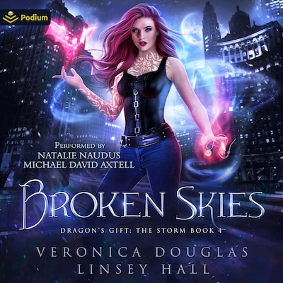 Broken Skies – omslag til lydbogen af Veronica Douglas, Linsey Hall