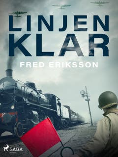 Linjen klar – omslag till ljudboken av Fred Eriksson