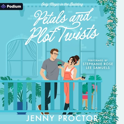 Petals and Plot Twists – omslag til lydbogen af Jenny Proctor