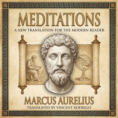 Meditations – omslag til lydbogen af Marcus Aurelius, Vincent Rodrigo