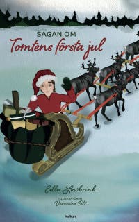 Sagan om tomtens första jul – omslag till ljudboken av Edla Lowbrink