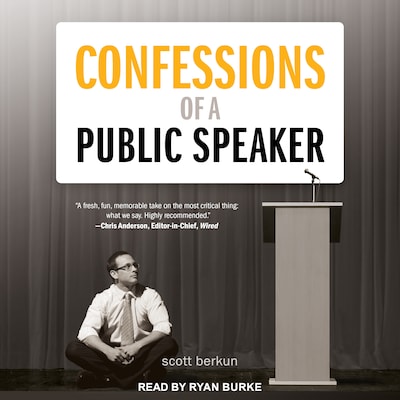 Confessions of a Public Speaker – omslag til lydbogen af Scott Berkun