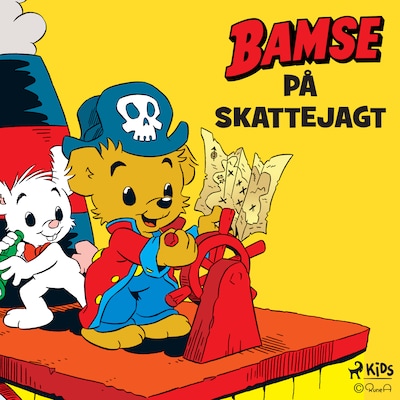 Bamse på skattejagt – omslag til lydbogen af Joakim Gunnarsson