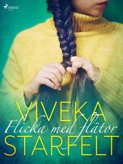 Flicka med flätor – omslag till ljudboken av Viveka Starfelt