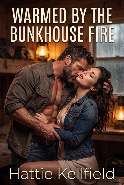 Warmed By The Bunkhouse Fire: A Bunkhouse Fire Warming Erotic Novel – omslag til lydbogen af Hattie Kellfield