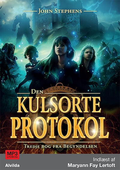Den kulsorte protokol – omslag til lydbogen af John Stephens