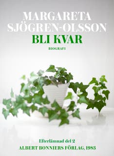 Bli kvar – omslag till ljudboken av Margareta Sjögren-Olsson