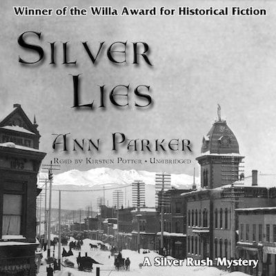 Silver Lies – omslag til lydbogen af Ann Parker