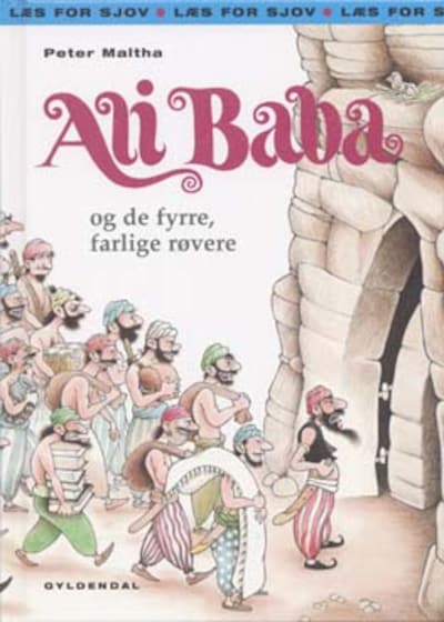 Ali Baba og de fyrre, farlige røvere – omslag til lydbogen af Peter Maltha