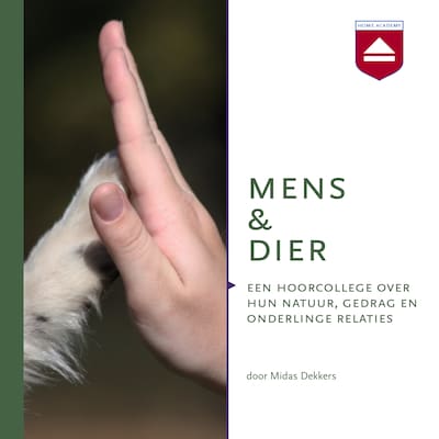 Mens en Dier – omslag van het luisterboek van Midas Dekkers