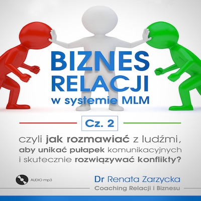 Biznes relacji w systemie MLM cz. 2. Jak rozmawiać z ludźmi, aby unikać pułapek komunikacyjnych i rozwiązywać konflikty? – okładka audiobooka, autor dr Renata Zarzycka