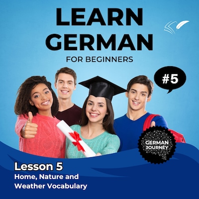 Learn German for Beginners - Lesson 5 – omslag til lydbogen af Jasmin Voges