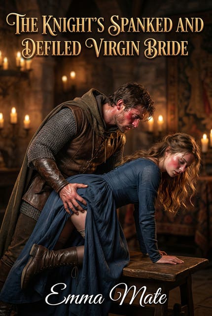 The Knight’s Spanked And Defiled Virgin Bride: A Full-Length Steamy Historical Medieval Romance Novel – omslag til lydbogen af Emma Mate