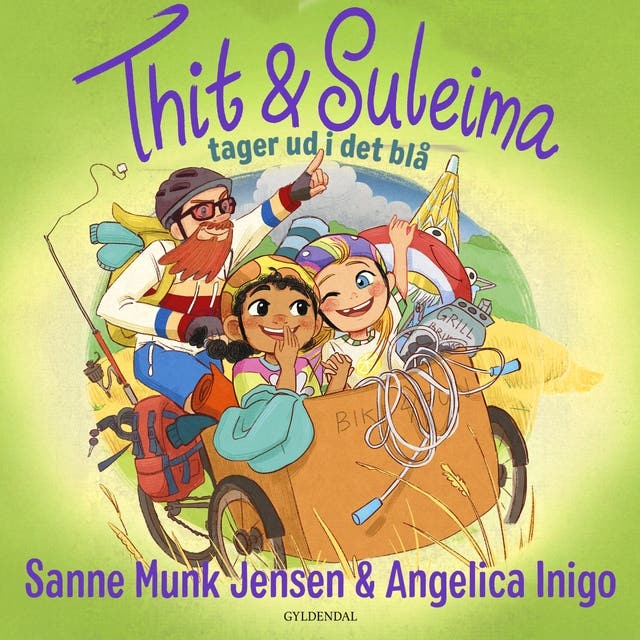 Thit & Suleima tager ud i det blå – omslag til lydbogen af Sanne Munk Jensen, Angelica Inigo