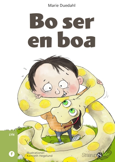 Bo får en boa – omslag til lydbogen af Marie Duedahl