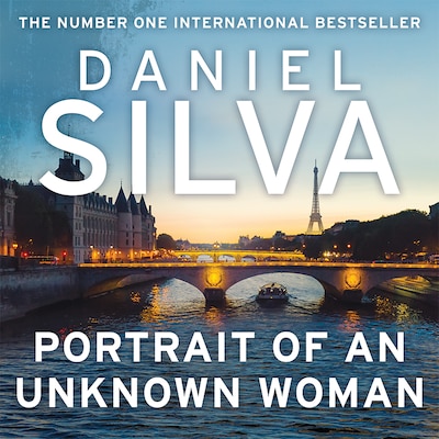 Portrait of an Unknown Woman – omslag til lydbogen af Daniel Silva