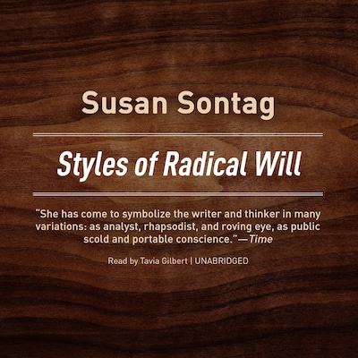 Styles of Radical Will – omslag til lydbogen af Susan Sontag