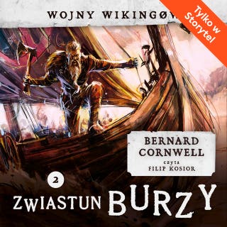 Zwiastun burzy – okładka audiobooka, autor Bernard Cornwell