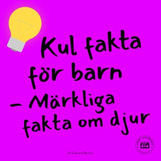 Kul fakta för barn: Märkliga fakta om djur