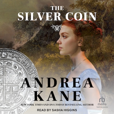 The Silver Coin – omslag til lydbogen af Andrea Kane