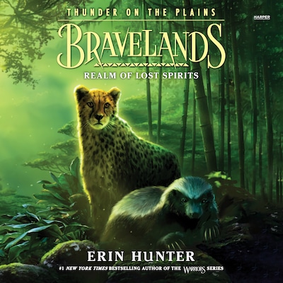 Bravelands: Thunder on the Plains #3: Realm of Lost Spirits – omslag til lydbogen af Erin Hunter