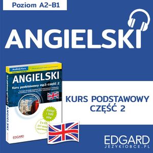 Angielski Kurs podstawowy mp3 część 2 – okładka audiobooka, autor Karolina Kostrzębska