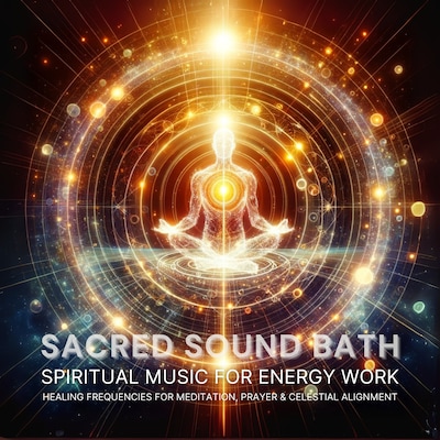Sacred Sound Bath – Spiritual Music for Energy Work – omslag til lydbogen af Unknown Author
