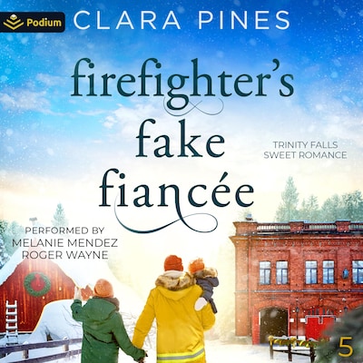 Firefighter's Fake Fiancée – omslag til lydbogen af Clara Pines