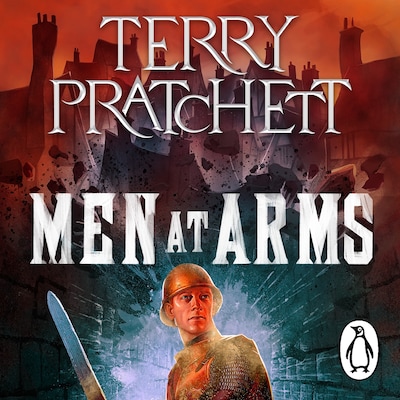 Men At Arms – omslag til lydbogen af Terry Pratchett