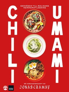 Chili + umami – omslag till ljudboken av Jonas Cramby