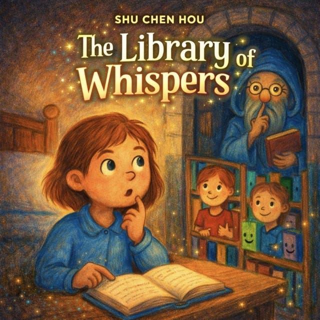 The Library of Whispers: A Magical Bedtime Story About Curiosity, Learning, and Wonder – omslag til lydbogen af Shu Chen Hou