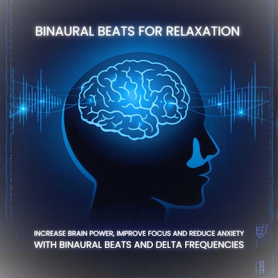 Binaural Beats for Relaxation – omslag til lydbogen af Binaural Beats Productions London, Boyd Jantzen