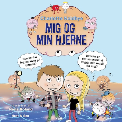 Mig og min hjerne – omslag til lydbogen af Charlotte Koldbye