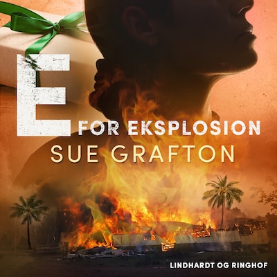 E for eksplosion – omslag til lydbogen af Sue Grafton