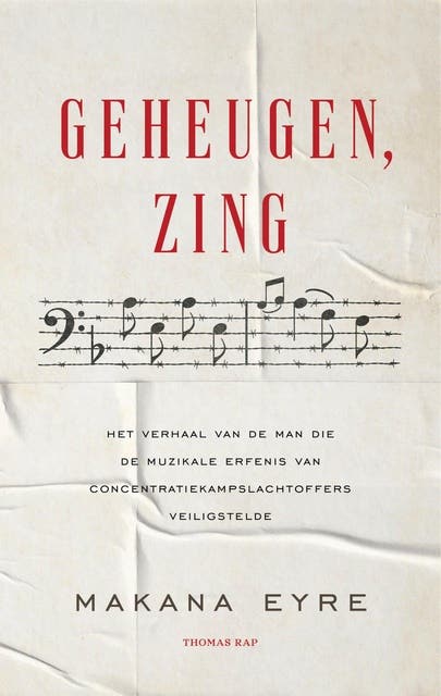 Geheugen, zing: Het verhaal van de man die de muzikale erfenis van concentratiekampslachtoffers veiligstelde – omslag van het luisterboek van Makana Eyre