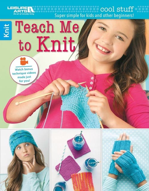 Cool Stuff Teach Me to Knit: 13 Projects for Kids 9–14 – omslag til lydbogen af Leisure Arts