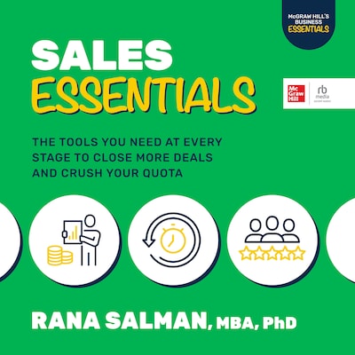 Sales Essentials – omslag til lydbogen af Rana Salman, MBA, PhD