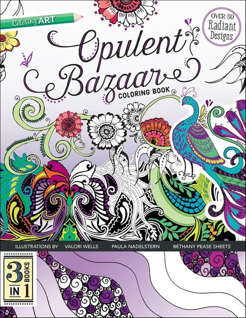 Opulent Bazaar Coloring Book: 3 Books in 1 – omslag til lydbogen af Valori Wells