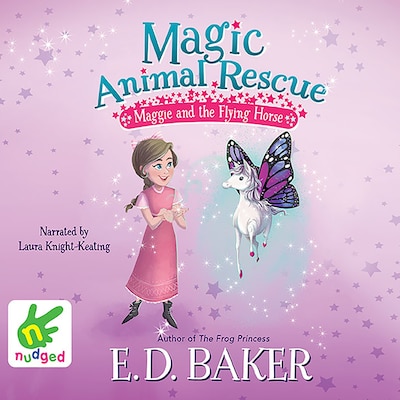 Maggie and the Flying Horse – omslag til lydbogen af E.D. Baker, Lisa Manuzak