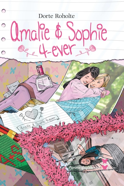 Amalie og Sophie 4-ever – omslag til lydbogen af Dorte Roholte