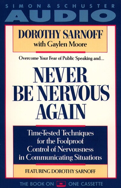 Never Be Nervous Again – omslag van het luisterboek van Dorothy Sarnoff