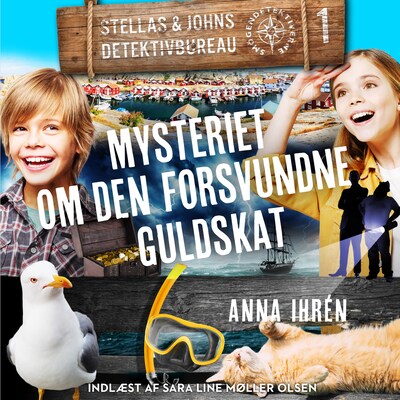 Mysteriet om den forsvundne guldskat – omslag til lydbogen af Anna Ihrén