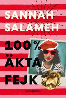 100 % äkta fejk – omslag till ljudboken av Sannah Salameh